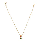 White Gold Tone Kundan Necklace with earrings