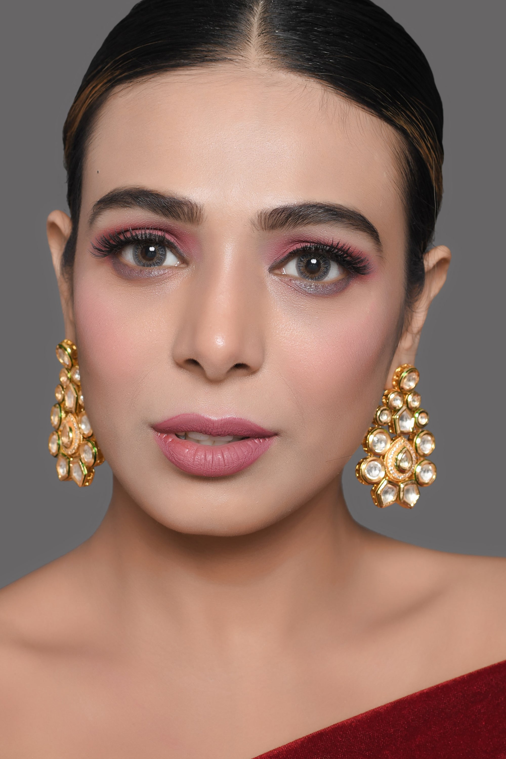 Classic Gold Tone Kundan Inspired Earrings