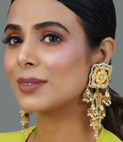Kundan-Studded Classic Drop Earrings