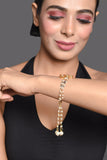 Kundan floral  Gold Tone bracelet