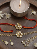 Handmade Kundan rakhi & Lumba set- Set of 2