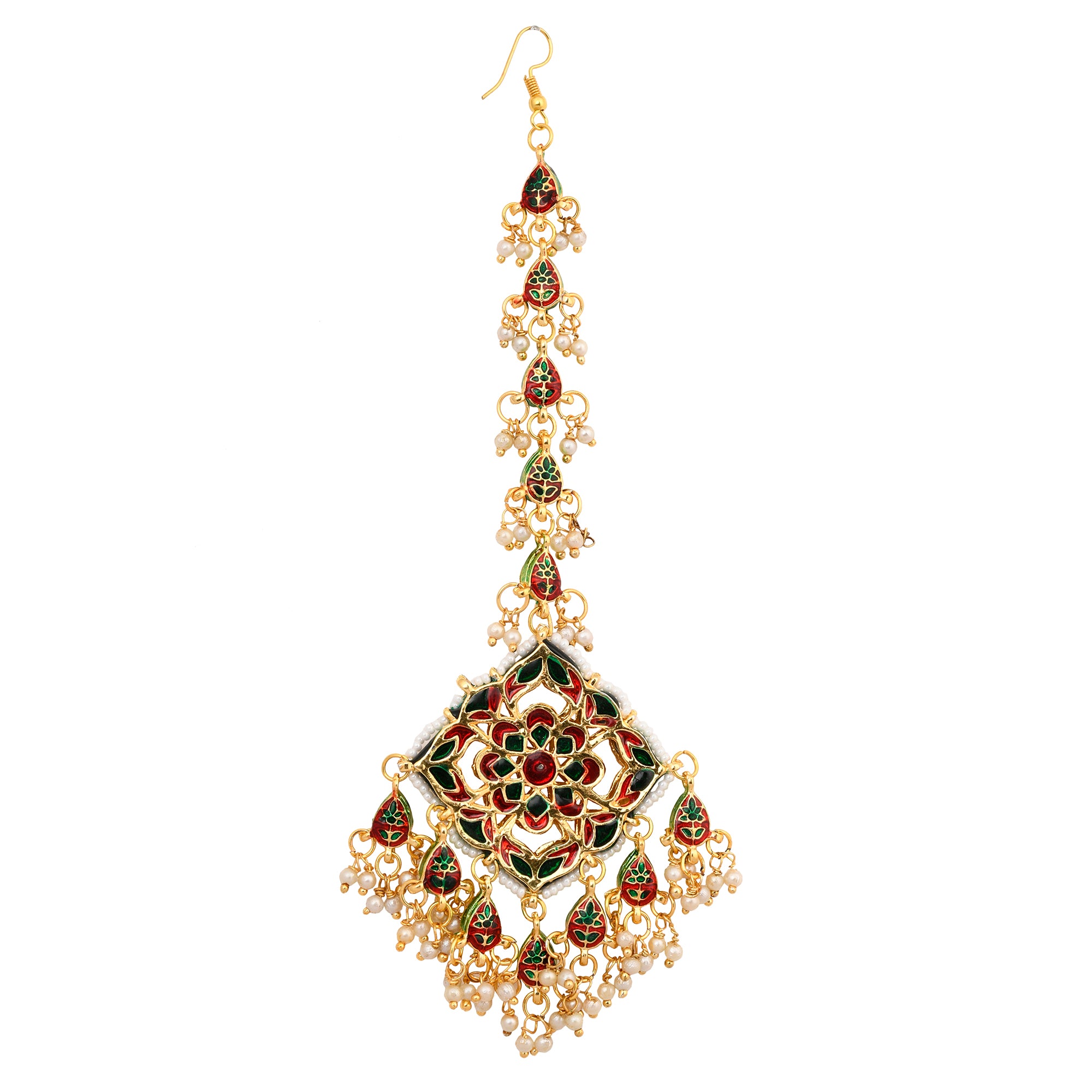 Gold Tone Kundan Inspired Maang Tikka