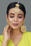 Kundan inspired Chandbali & Maang Tikka set
