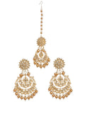 Kundan inspired Chandbali & Maang Tikka set
