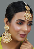 Kundan inspired Chandbali & Maang Tikka set