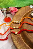 Kundan Handmade Rakhi- Set of 3
