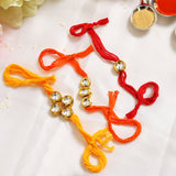 Kundan Handmade Rakhi- Set of 3