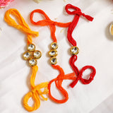 Kundan Handmade Rakhi- Set of 3