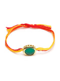 Handcrafted Kundan Meenakari Rakhi