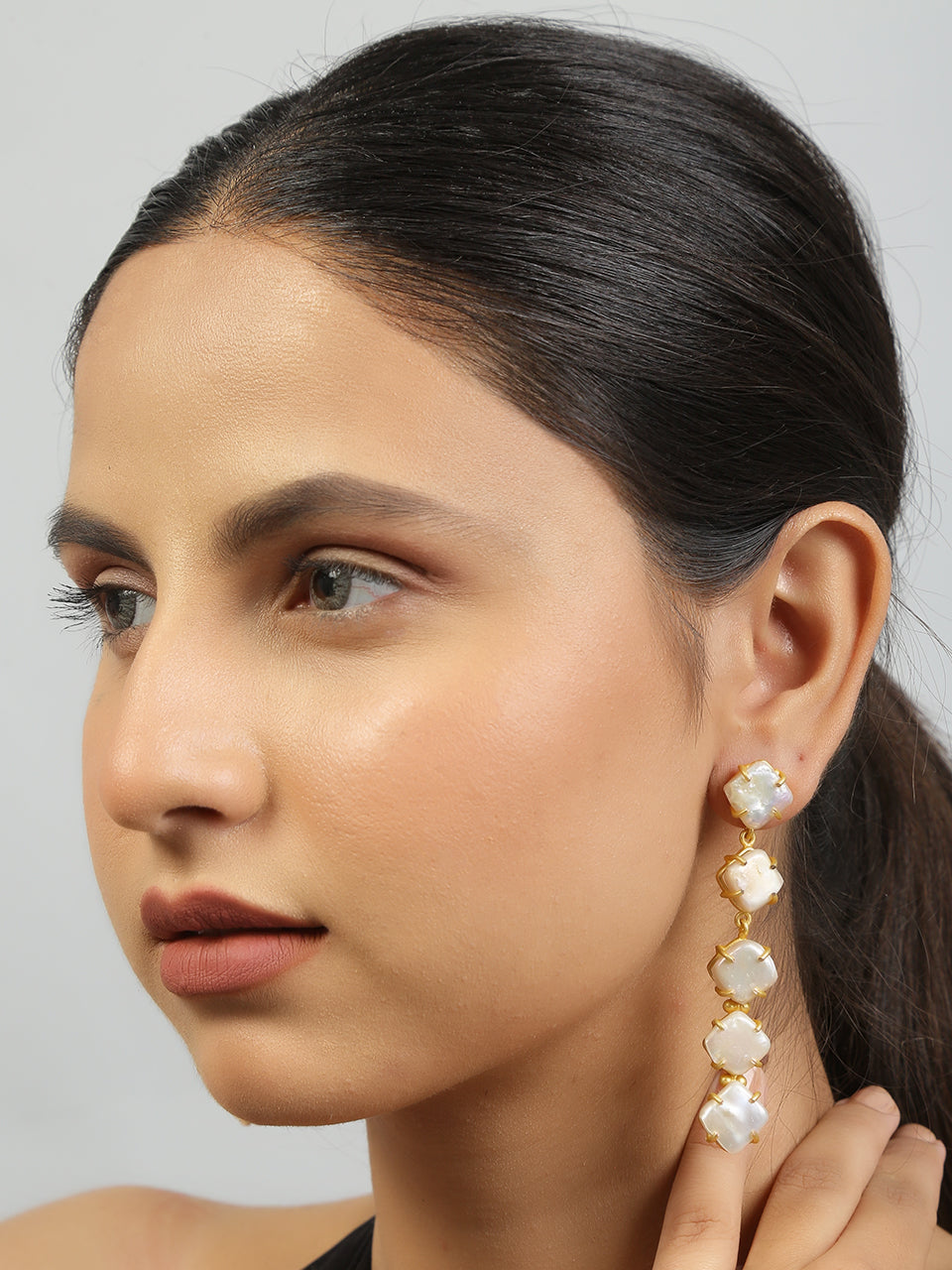 Fresh water pearl long Earrings