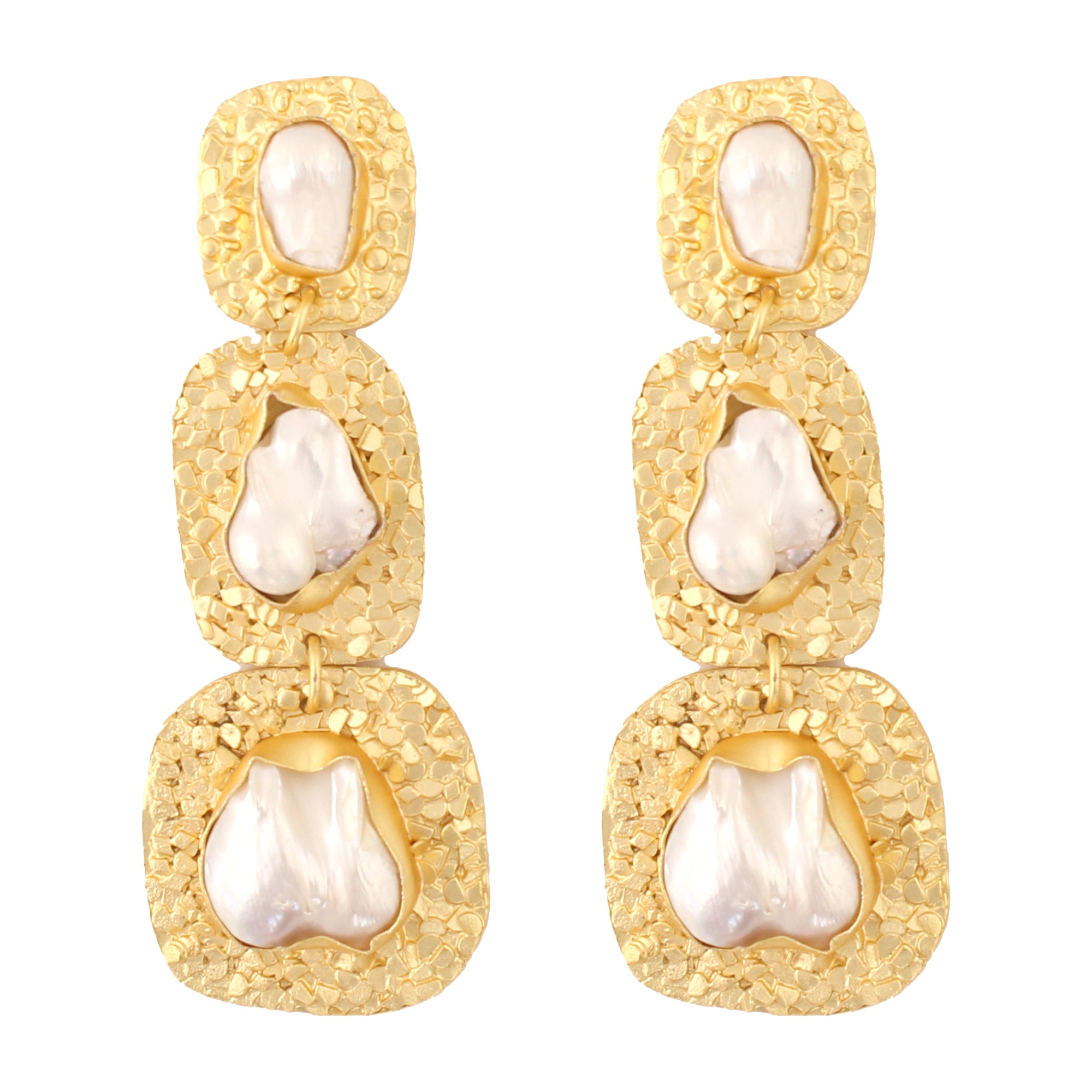 Baroque Pearl Statement Earrings
