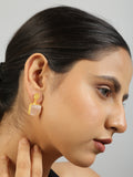 Rose quartz Gold Plated Earrings