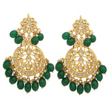 Kundan Crescent shaped Earrings