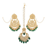 Kundan Chandbali & Maang Tikka set