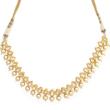 Kundan ivory beaded necklace with earrings