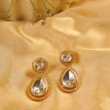 Uncut Kundan Polki Drop Earrings