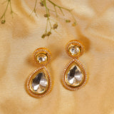 Uncut Kundan Polki Drop Earrings