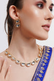 Gold toned  Kundan Polki Necklace set