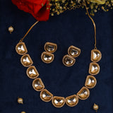 Gold toned  Kundan Polki Necklace set