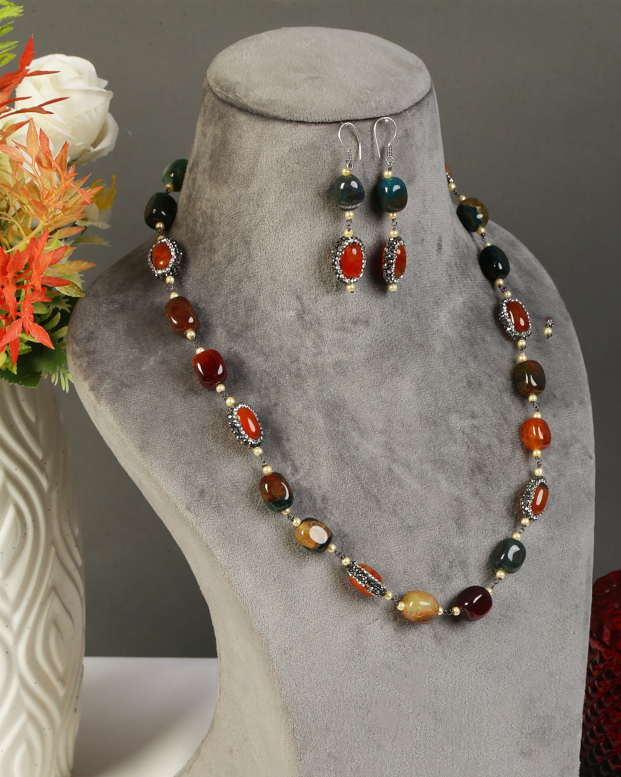 chunky gemstone necklace, natural stone statement necklace, mountain  crystal : r/jewelry