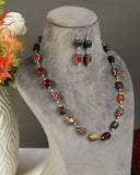 Multi Colored Natural Stone Necklace Set