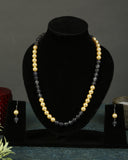 Grey Onyx & Ivory Beaded Necklace Set