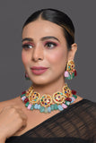 Navratan Kundan inspired necklace with earrings