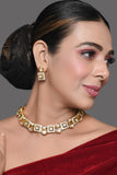 Handcrafted Kundan Necklace with earrings