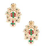 Handcrafted Kundan embellished Kundan earrings