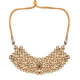 Elegant Kundan gold toned royal kundan necklace with earrings