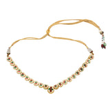 Handcrafted Kundan studded necklace with earring