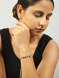 Handcrafted Gold Kundan bracelet with pearls