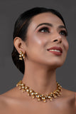 Elegant Tear drop shaped necklace with earrings