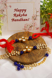Handmade Kundan rakhi & Lumba set- Set of 2